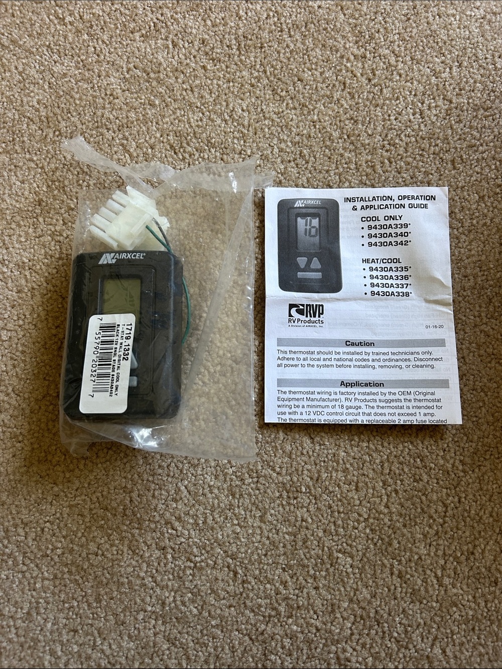 Brand new airxcel rv digital wall cool only thermostat